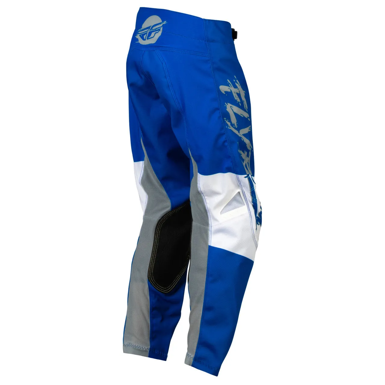 2023 Fly Racing Kinetic Khaos Youth Motocross Pants (Grey/Blue/White, UK Size:22)