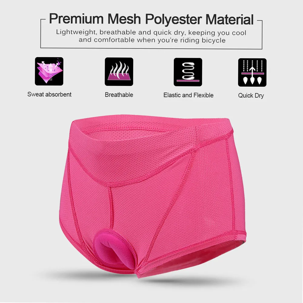 2pcs Women Cycling Underwear Pants Gel 3D Padded Bike Bicycle Shorts