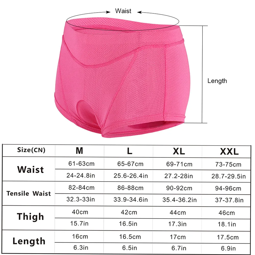 2pcs Women Cycling Underwear Pants Gel 3D Padded Bike Bicycle Shorts