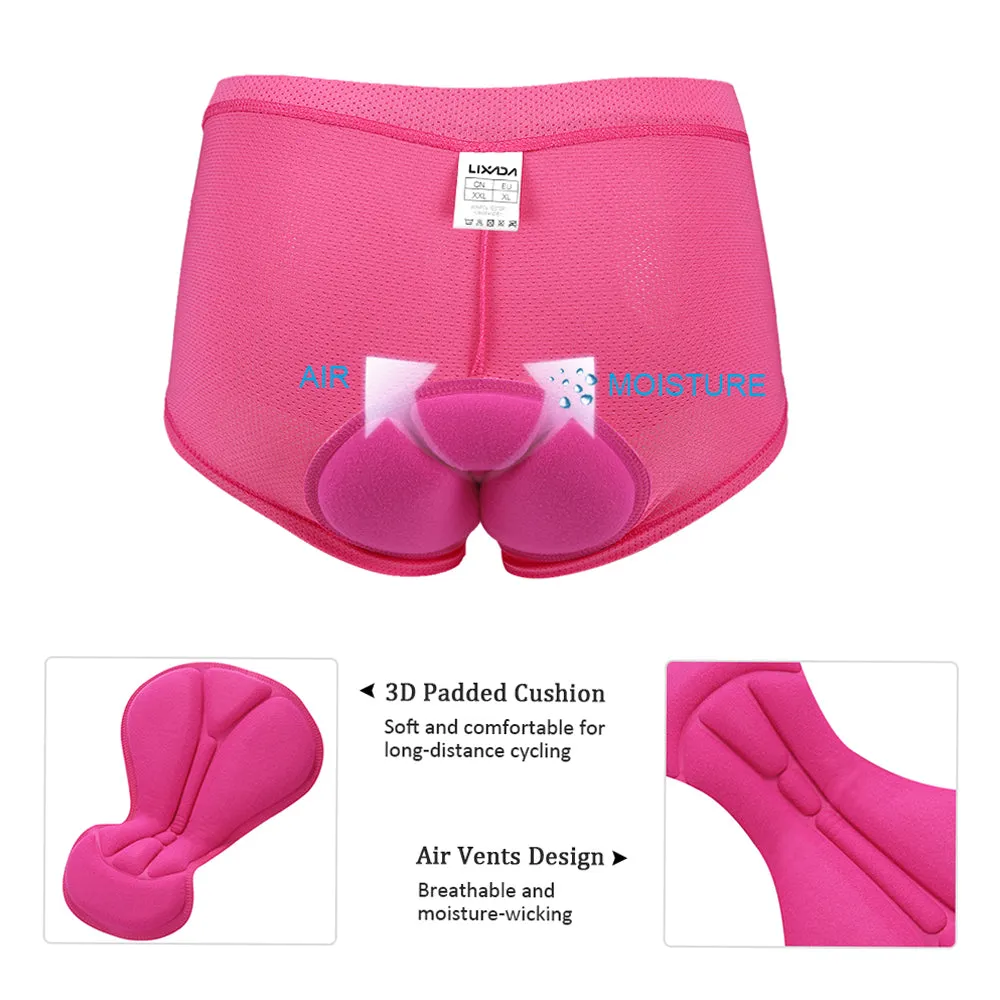 2pcs Women Cycling Underwear Pants Gel 3D Padded Bike Bicycle Shorts