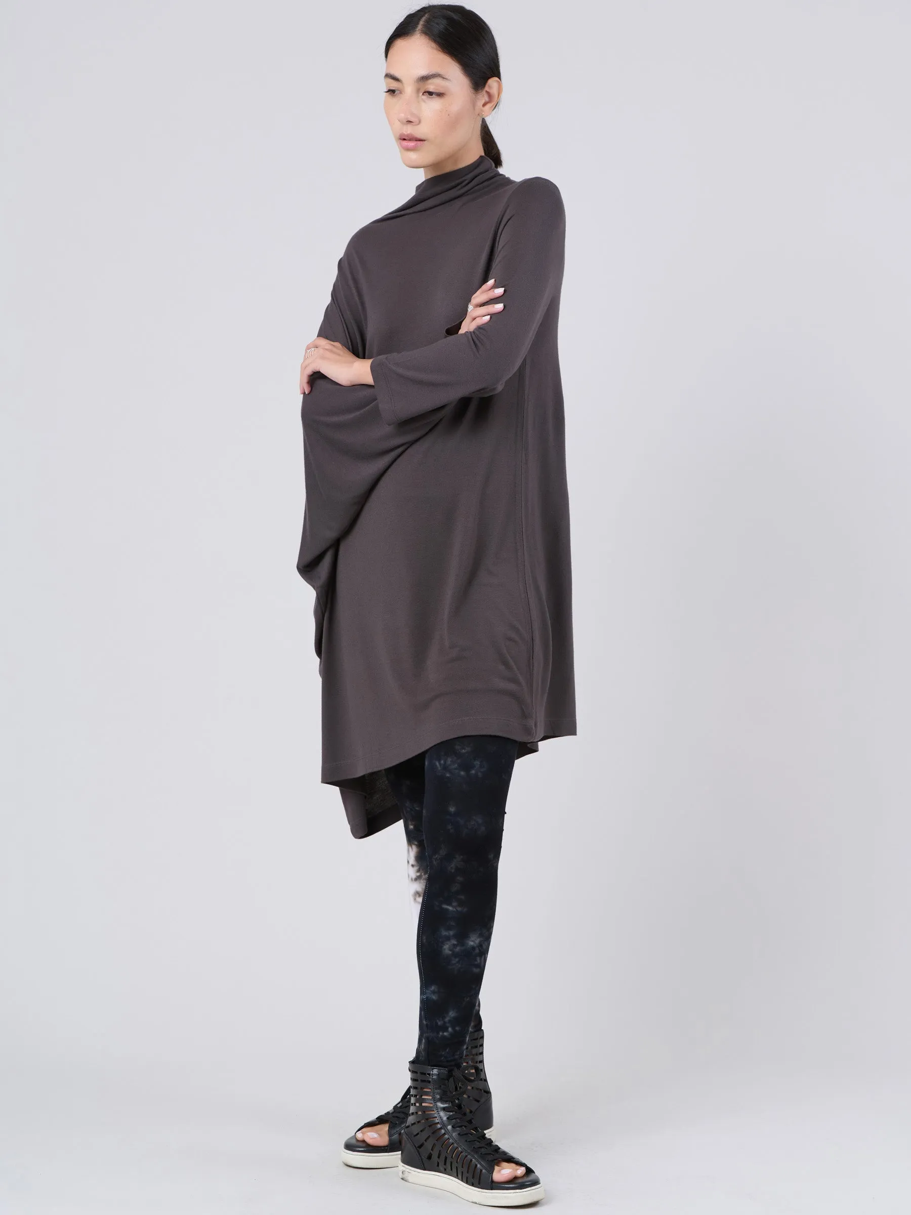 Bamboo Jersey Long Sleeve Roll Neck Tunic