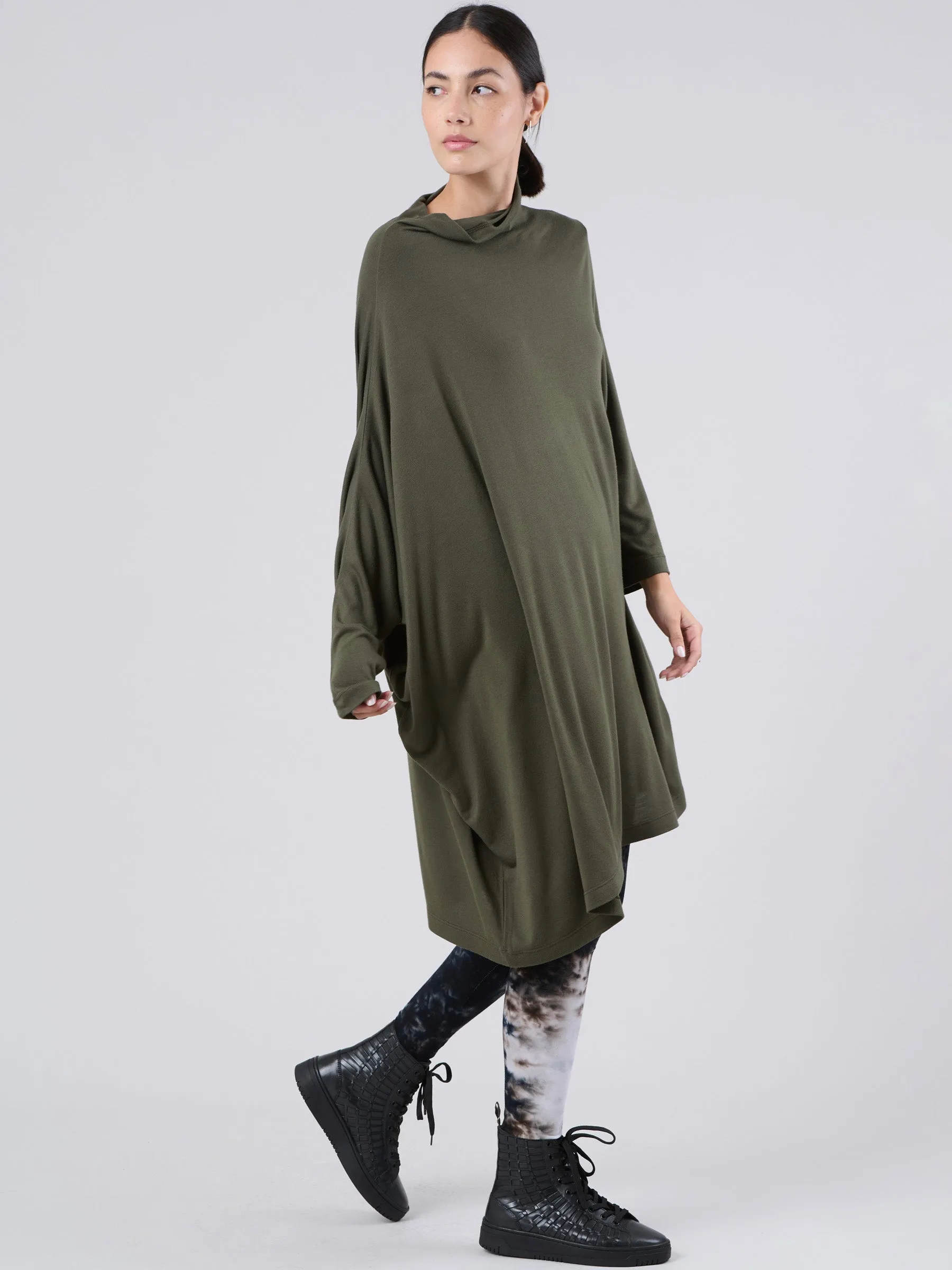 Bamboo Jersey Long Sleeve Roll Neck Tunic
