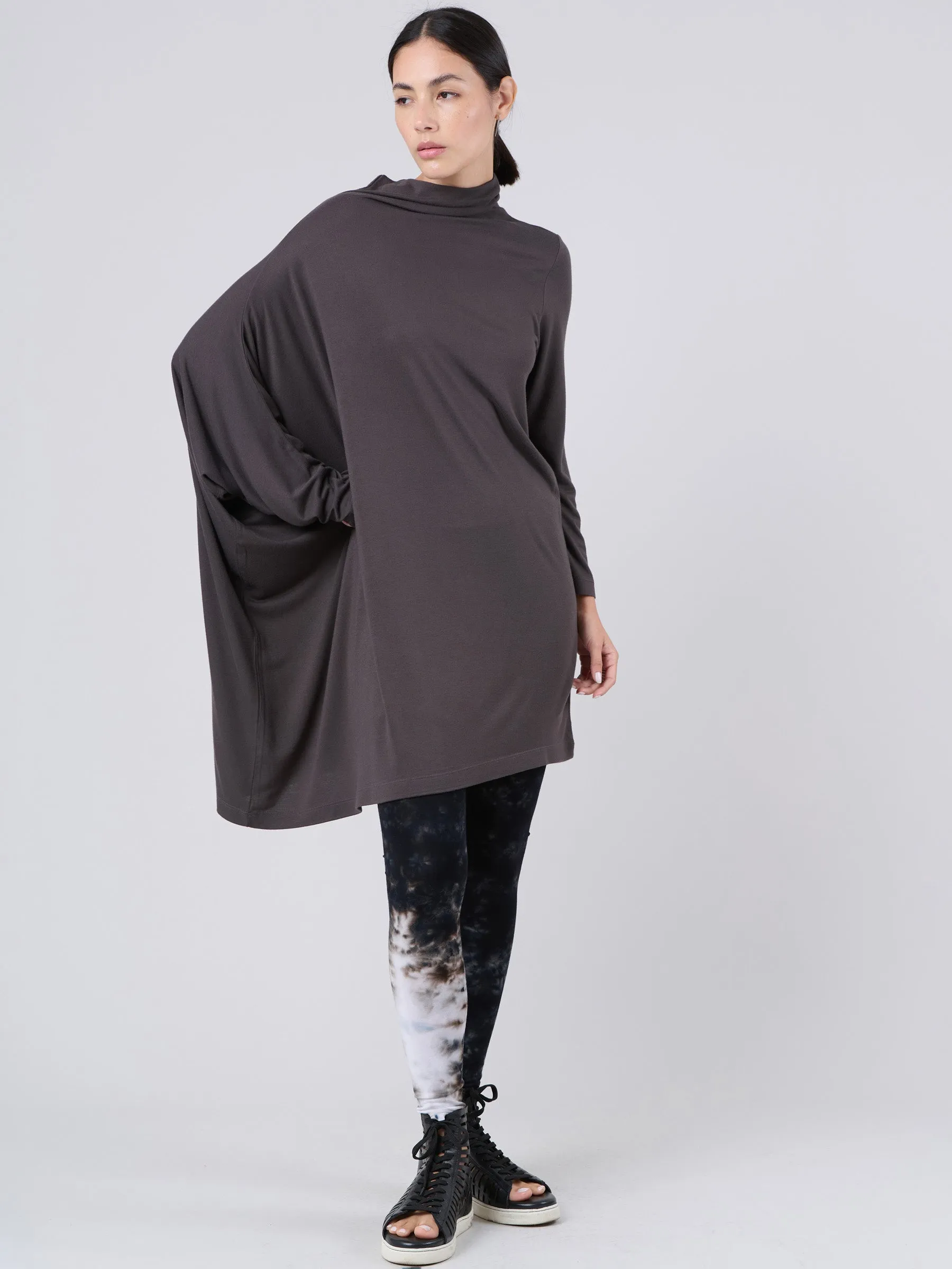 Bamboo Jersey Long Sleeve Roll Neck Tunic