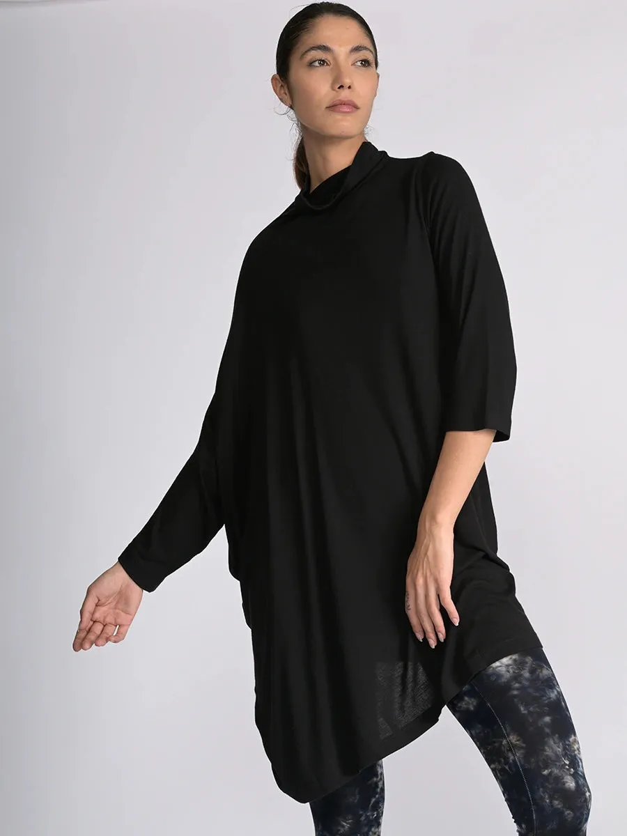Bamboo Jersey Long Sleeve Roll Neck Tunic