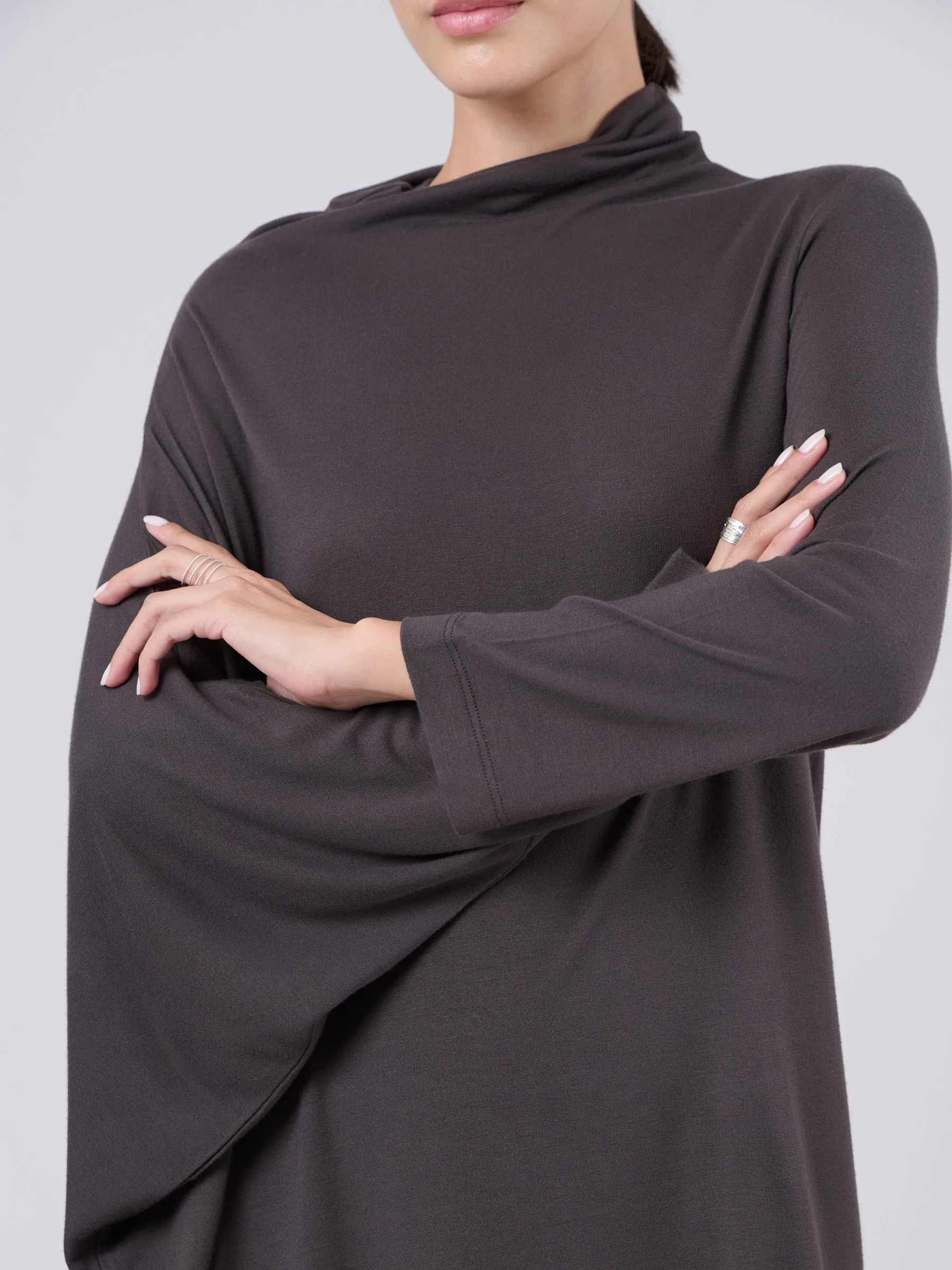 Bamboo Jersey Long Sleeve Roll Neck Tunic