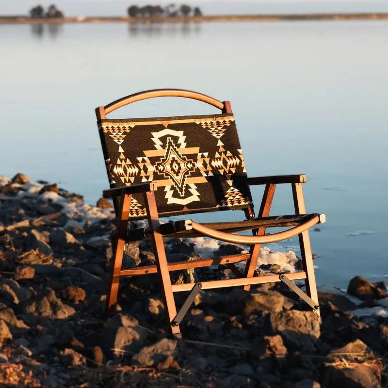 Black Rock Southwestern Folding Chair / Stool