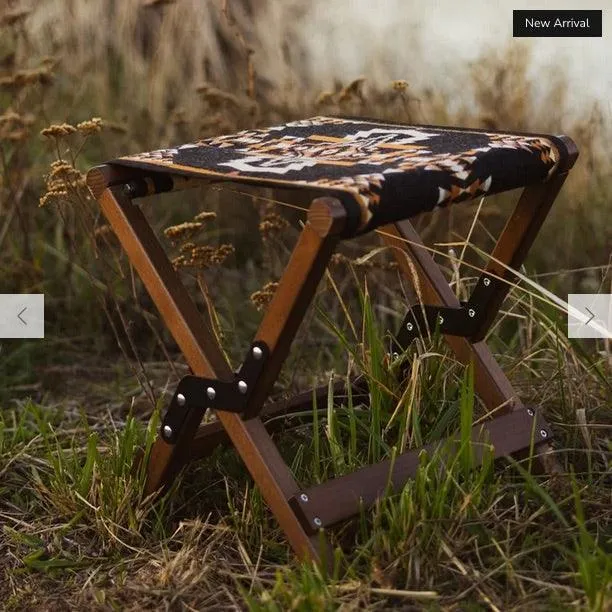 Black Rock Southwestern Folding Chair / Stool