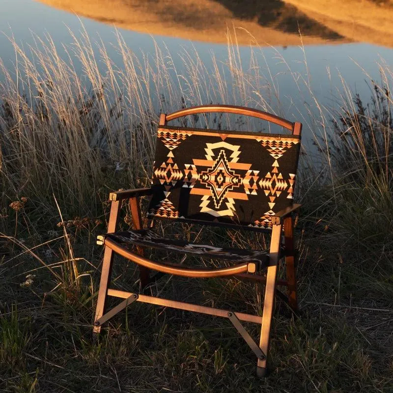 Black Rock Southwestern Folding Chair / Stool