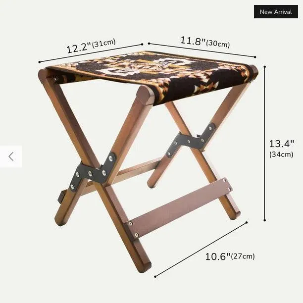 Black Rock Southwestern Folding Chair / Stool