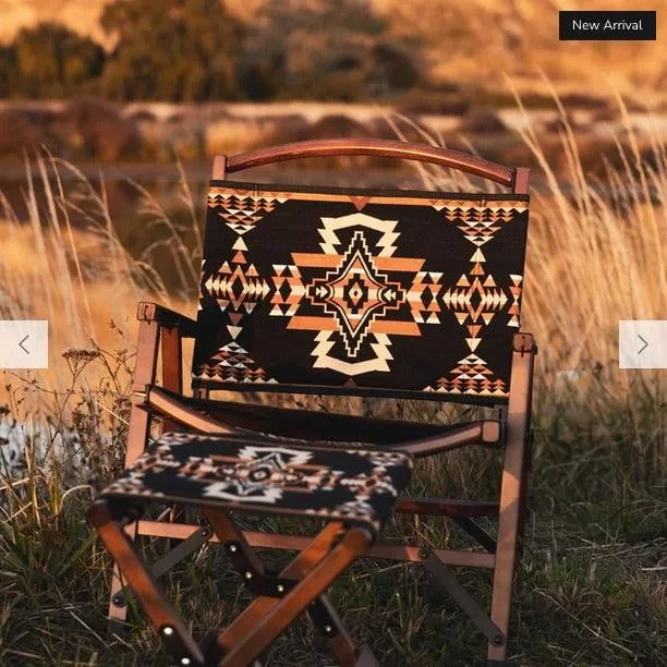 Black Rock Southwestern Folding Chair / Stool