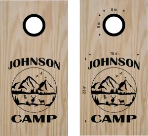 Cabin Lake Life Camp Cornhole Board Vinyl Decal Sticker