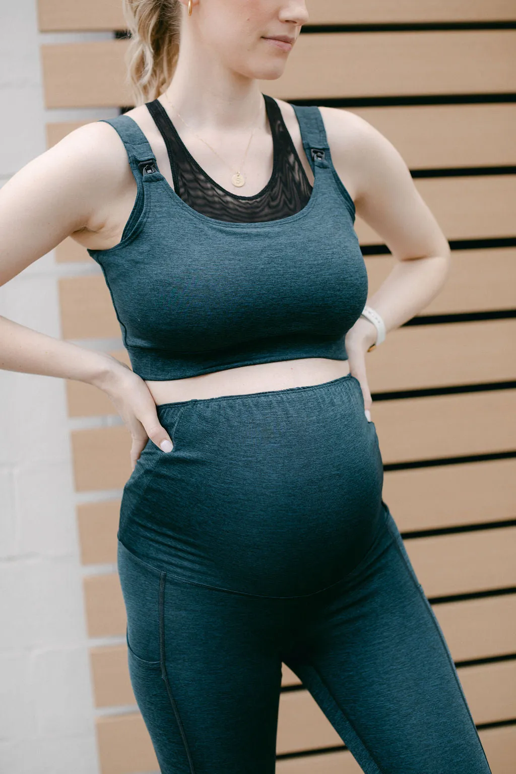 Chai Blue Carter Crop Leggings