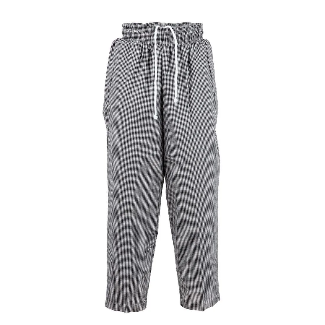 Chef Works Essential Baggy Pants Small Black Check 3XL - A026-3XL