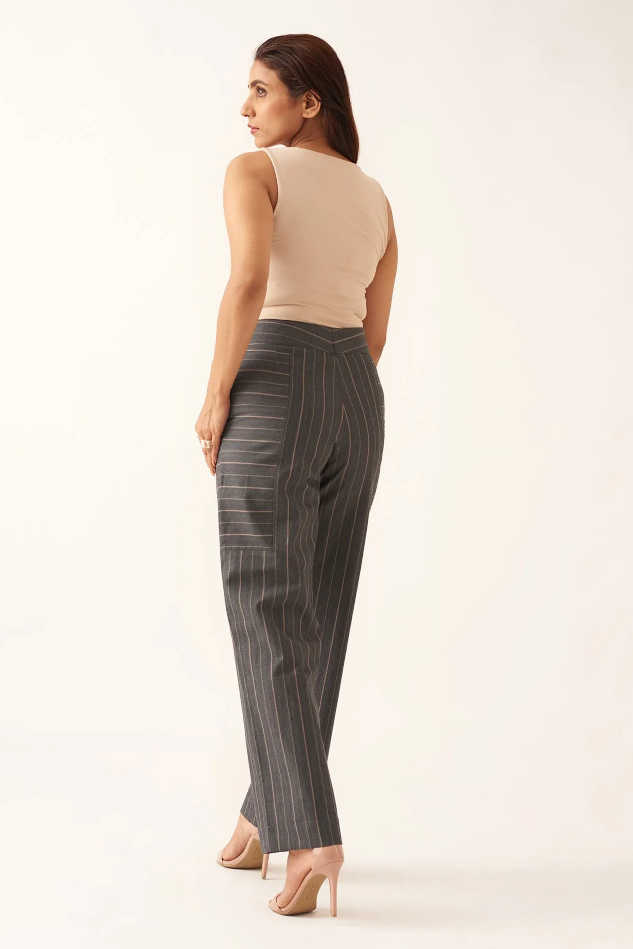 Cotton Grey Relaxed fit Trouser