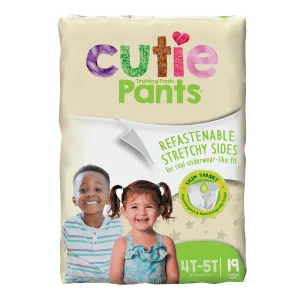 Cutie Pants, Unisex Toddler, Disposable, Heavy Absorbency, Daytime/Overnight, Over 35 lbs, 4T to 5T
