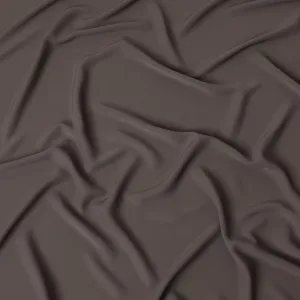 Elegant Taupe Synthetic Stretchable Crepe Fabric â€“ 140 cm Width-D19387