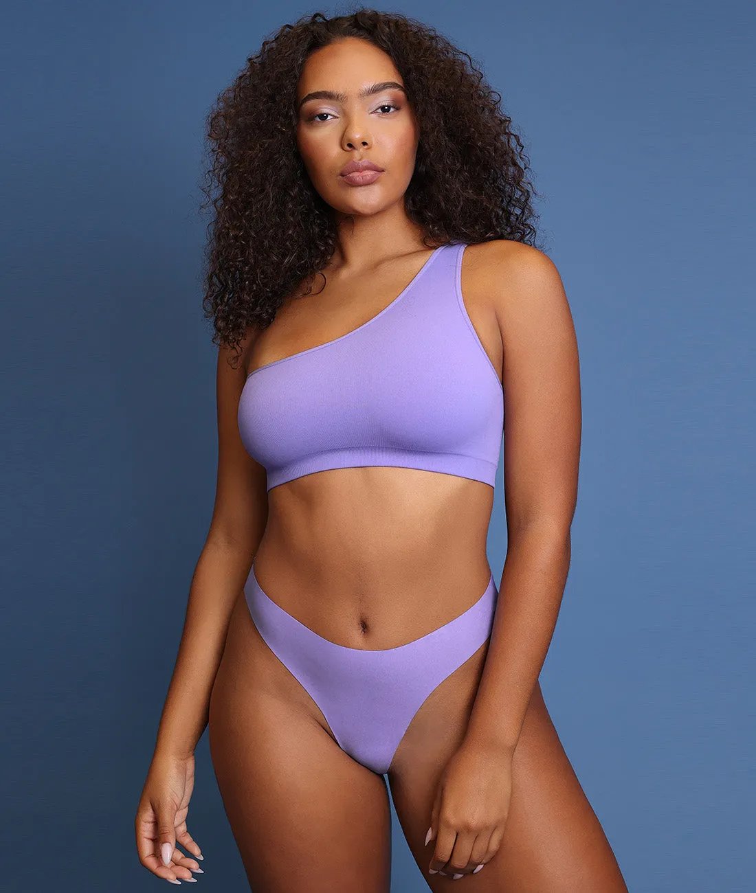 Fancy Summer Ribbed One Shoulder Bralette