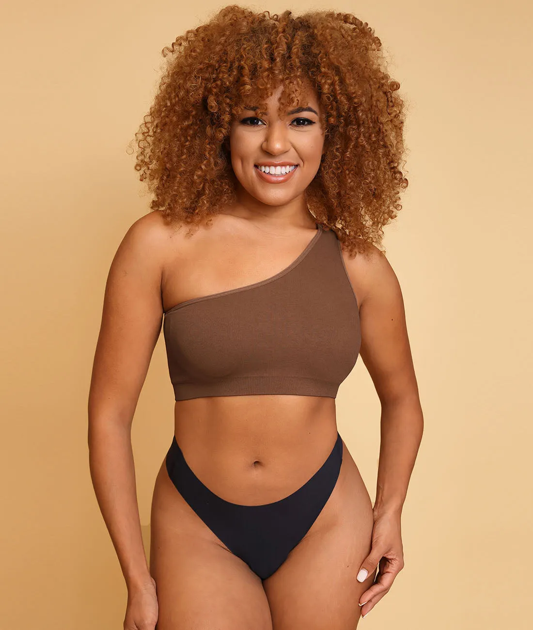 Fancy Summer Ribbed One Shoulder Bralette