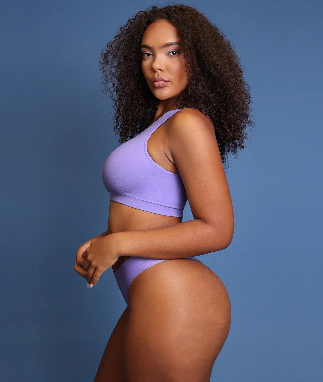 Fancy Summer Ribbed One Shoulder Bralette