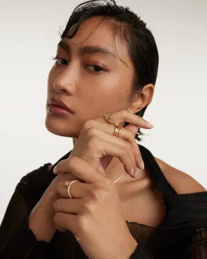 GRID 1 Octet Stamp Gold Ring