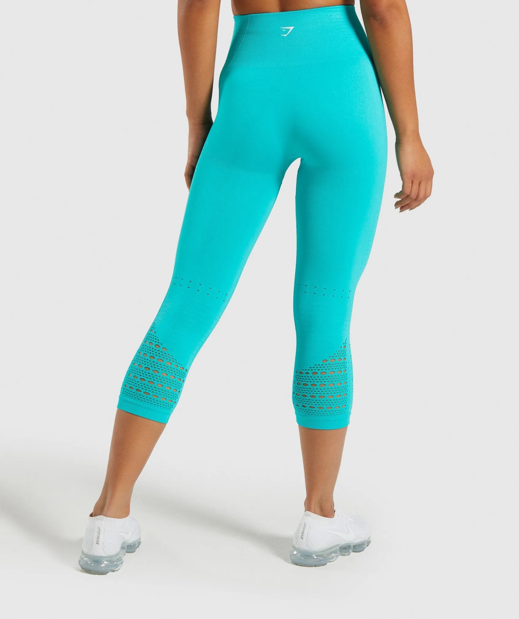 Gymshark Energy  Seamless Cropped Leggings - Tropical Blue