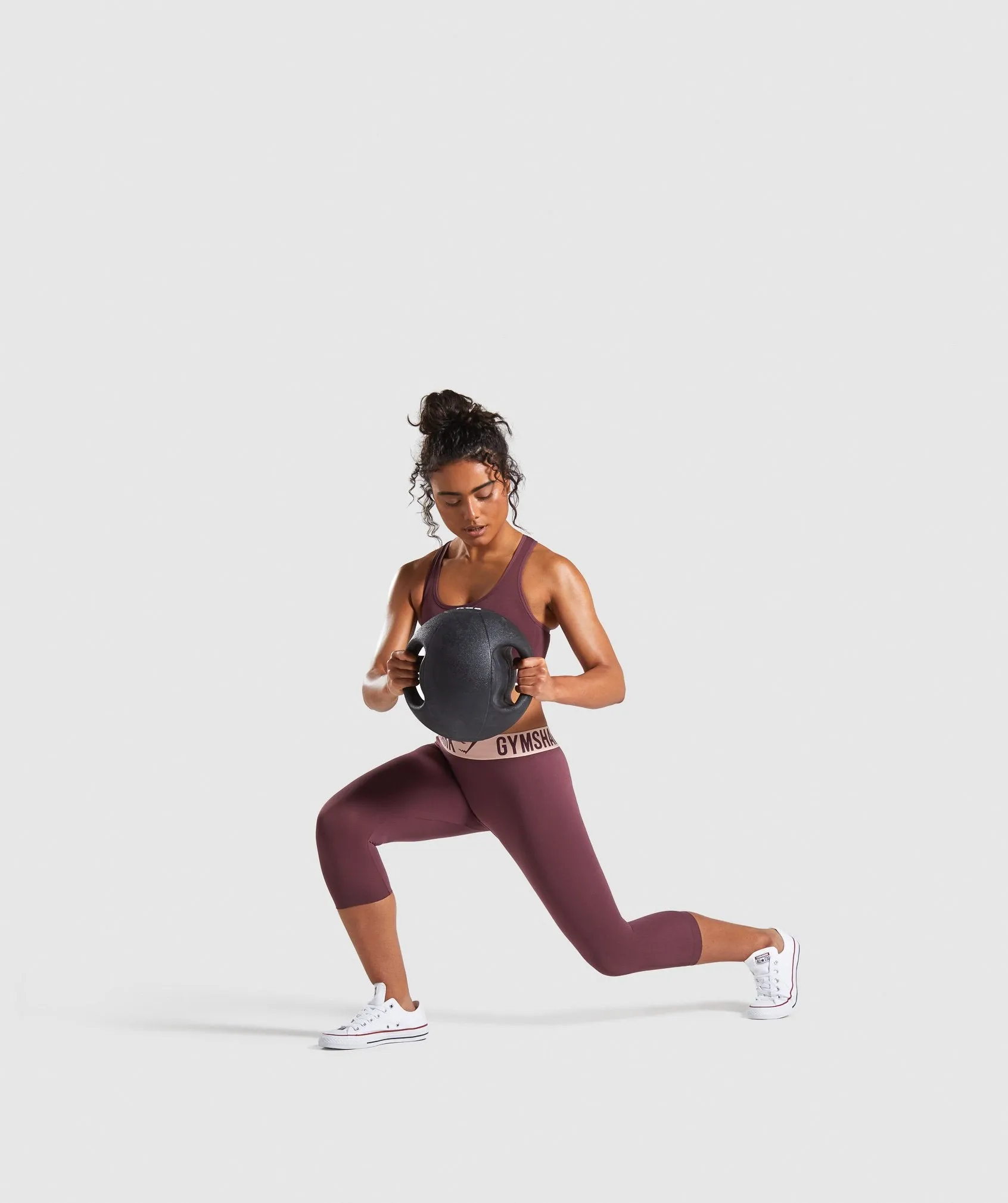 Gymshark Fit Cropped Leggings - Berry Red/Pink