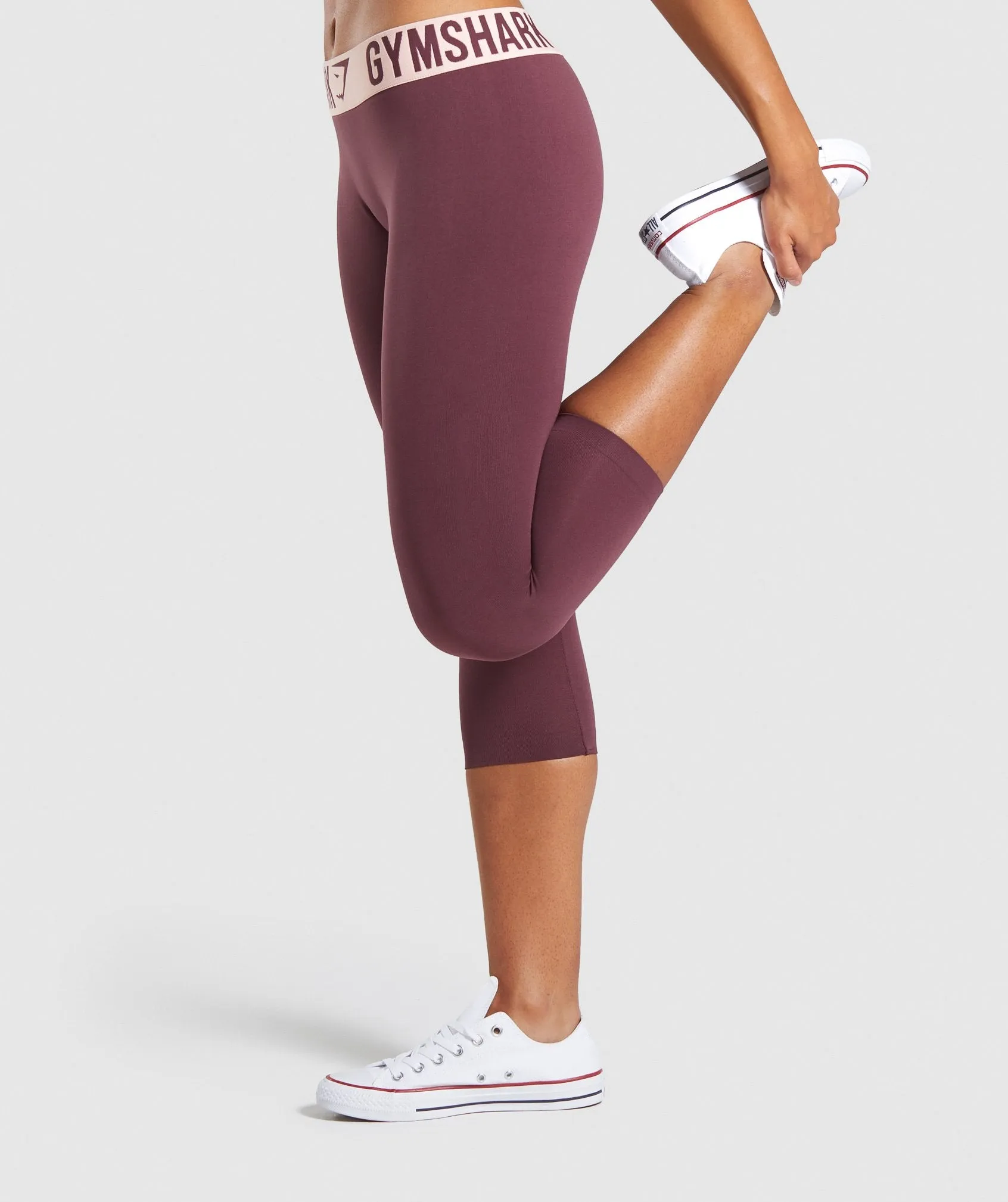 Gymshark Fit Cropped Leggings - Berry Red/Pink