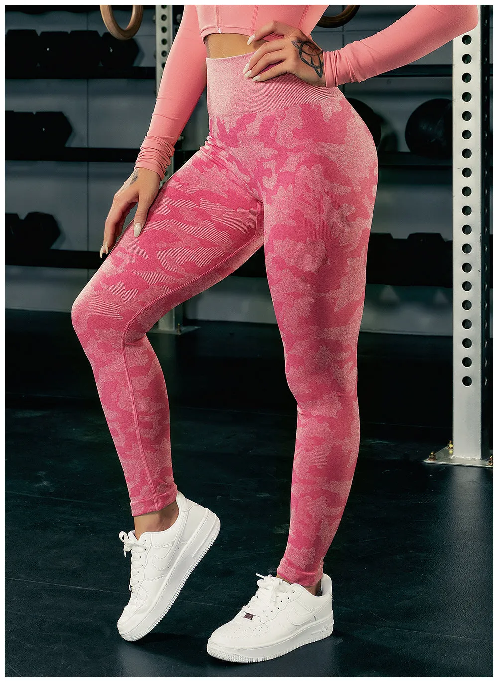 High Waist Camouflage Women leggings