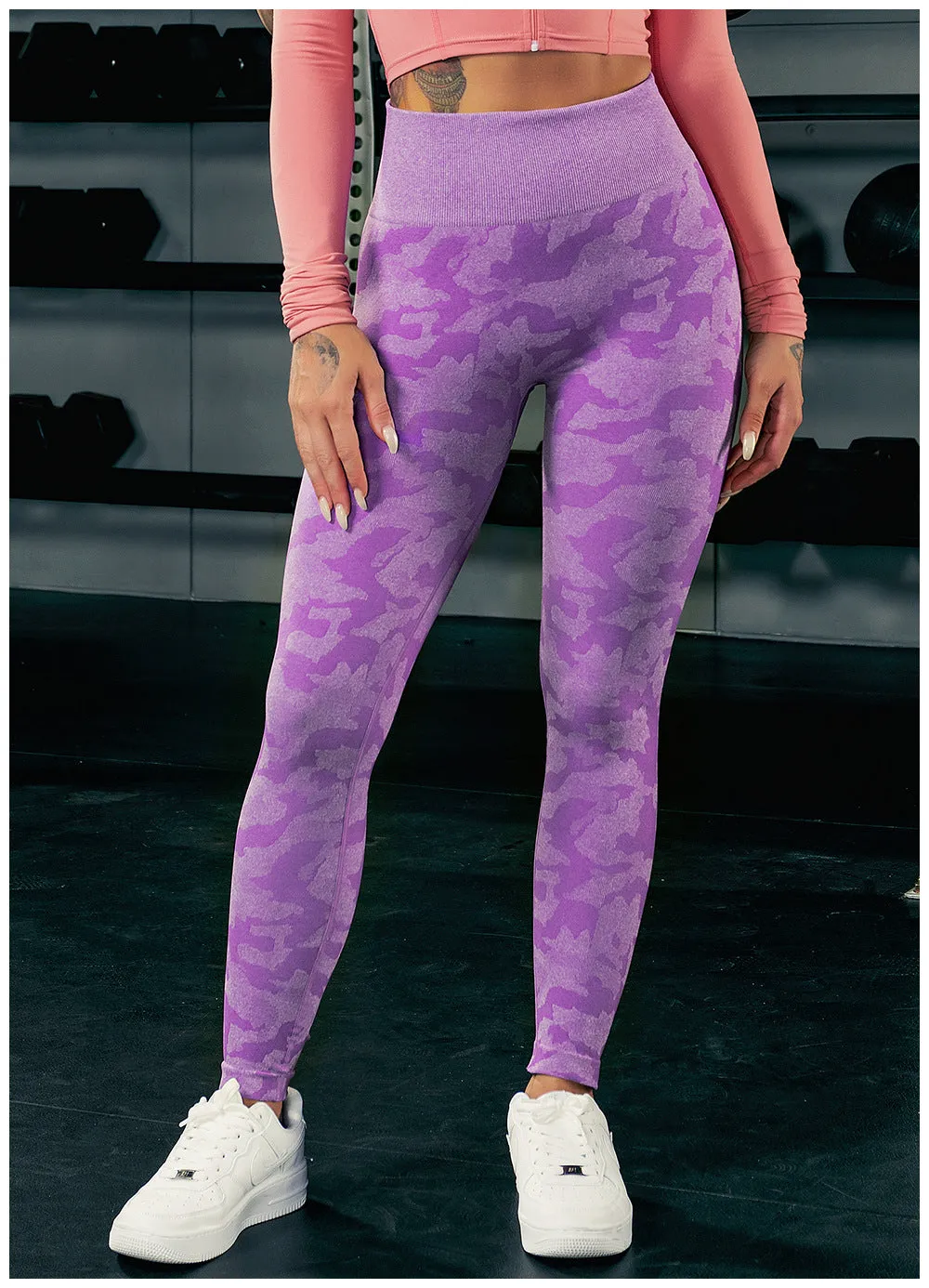 High Waist Camouflage Women leggings