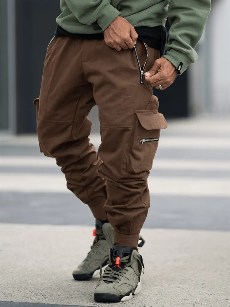 INFINIT Drex cargo pants streetwear multi pockets casual joggers for men 2022