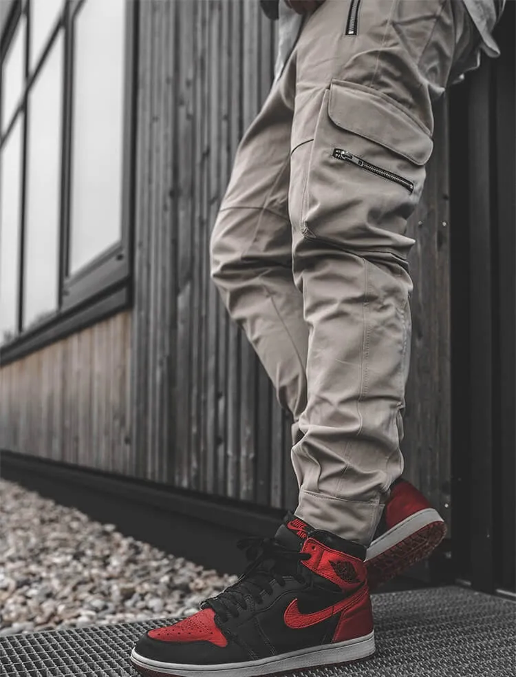INFINIT Drex cargo pants streetwear multi pockets casual joggers for men 2022