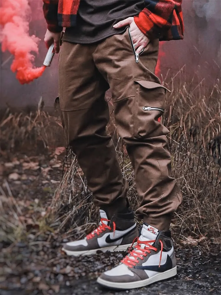 INFINIT Drex cargo pants streetwear multi pockets casual joggers for men 2022