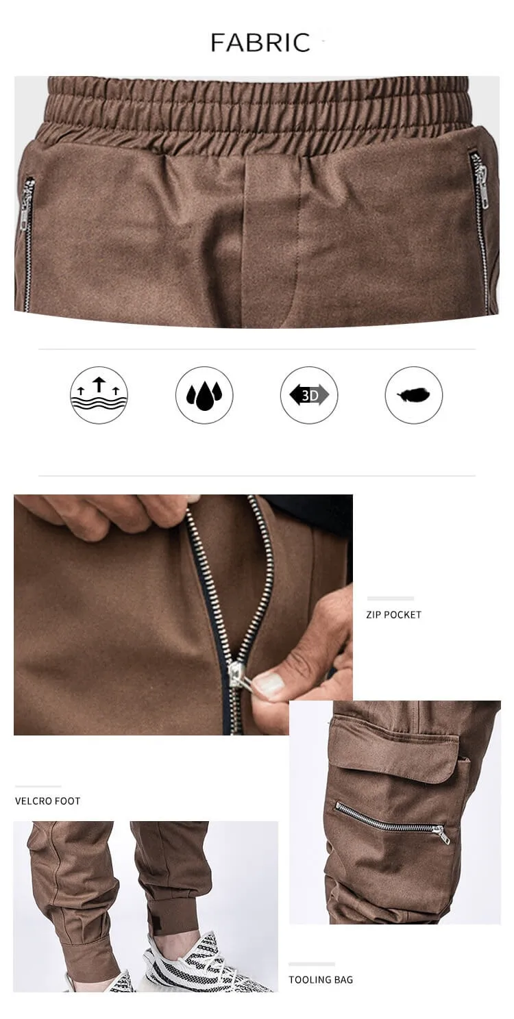 INFINIT Drex cargo pants streetwear multi pockets casual joggers for men 2022