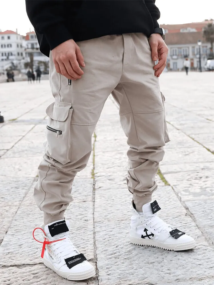 INFINIT Drex cargo pants streetwear multi pockets casual joggers for men 2022