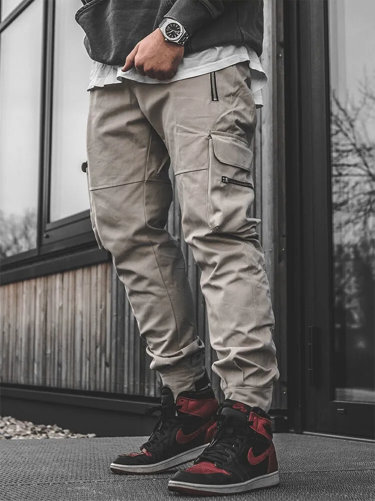 INFINIT Drex cargo pants streetwear multi pockets casual joggers for men 2022
