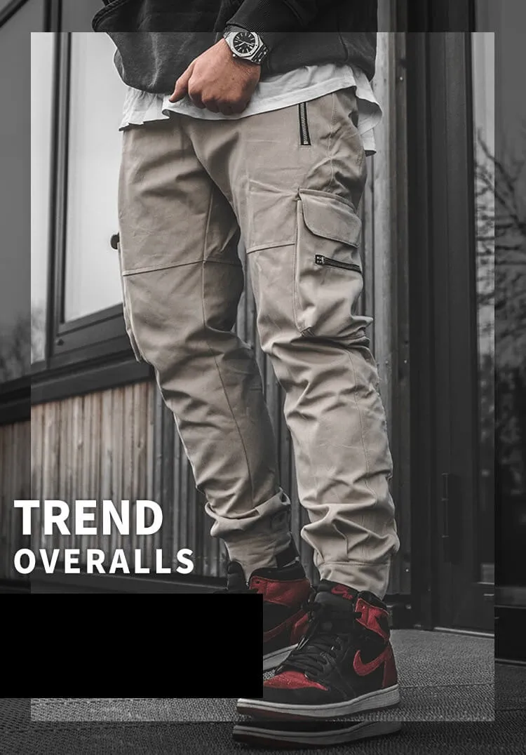 INFINIT Drex cargo pants streetwear multi pockets casual joggers for men 2022