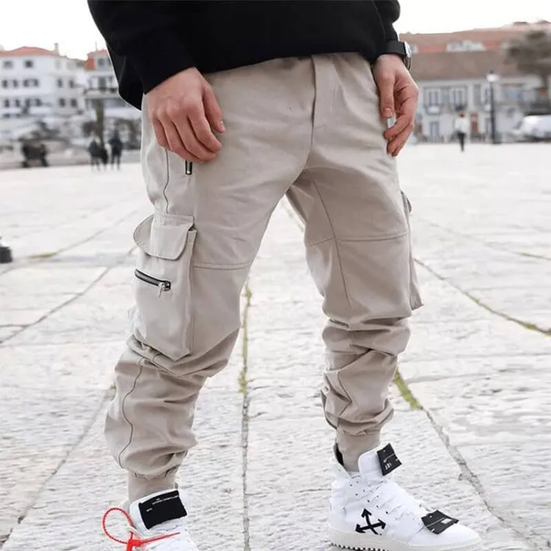 INFINIT Drex cargo pants streetwear multi pockets casual joggers for men 2022