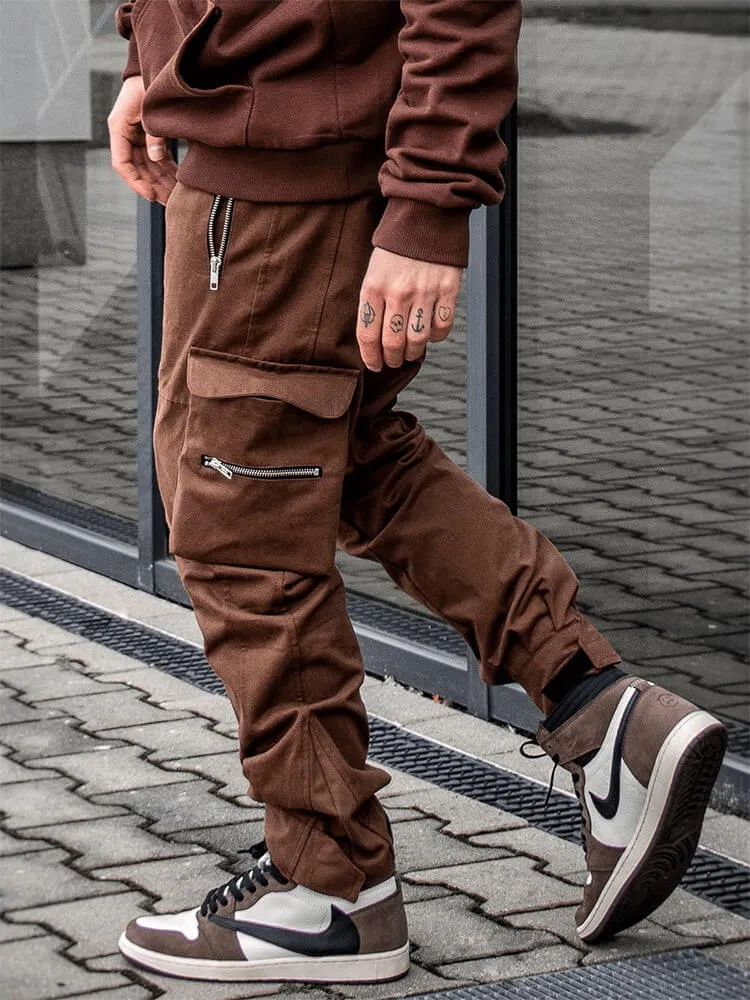 INFINIT Drex cargo pants streetwear multi pockets casual joggers for men 2022