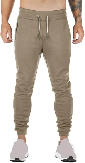 Mens Jogger Sweatpants Athletic Running Pants Lightweight Slim Fit Trousers Workout Running Pant with Zipper Pockets