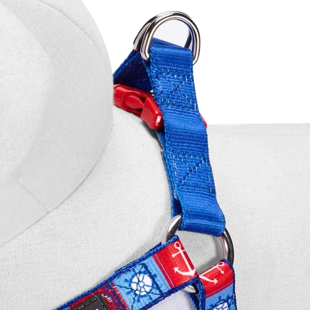 Nautical Dog Harnesses Anchors Sailboat Beach Navy Blue Pet Harness Bon Voyage Sea Lover Harness for S M L Pets