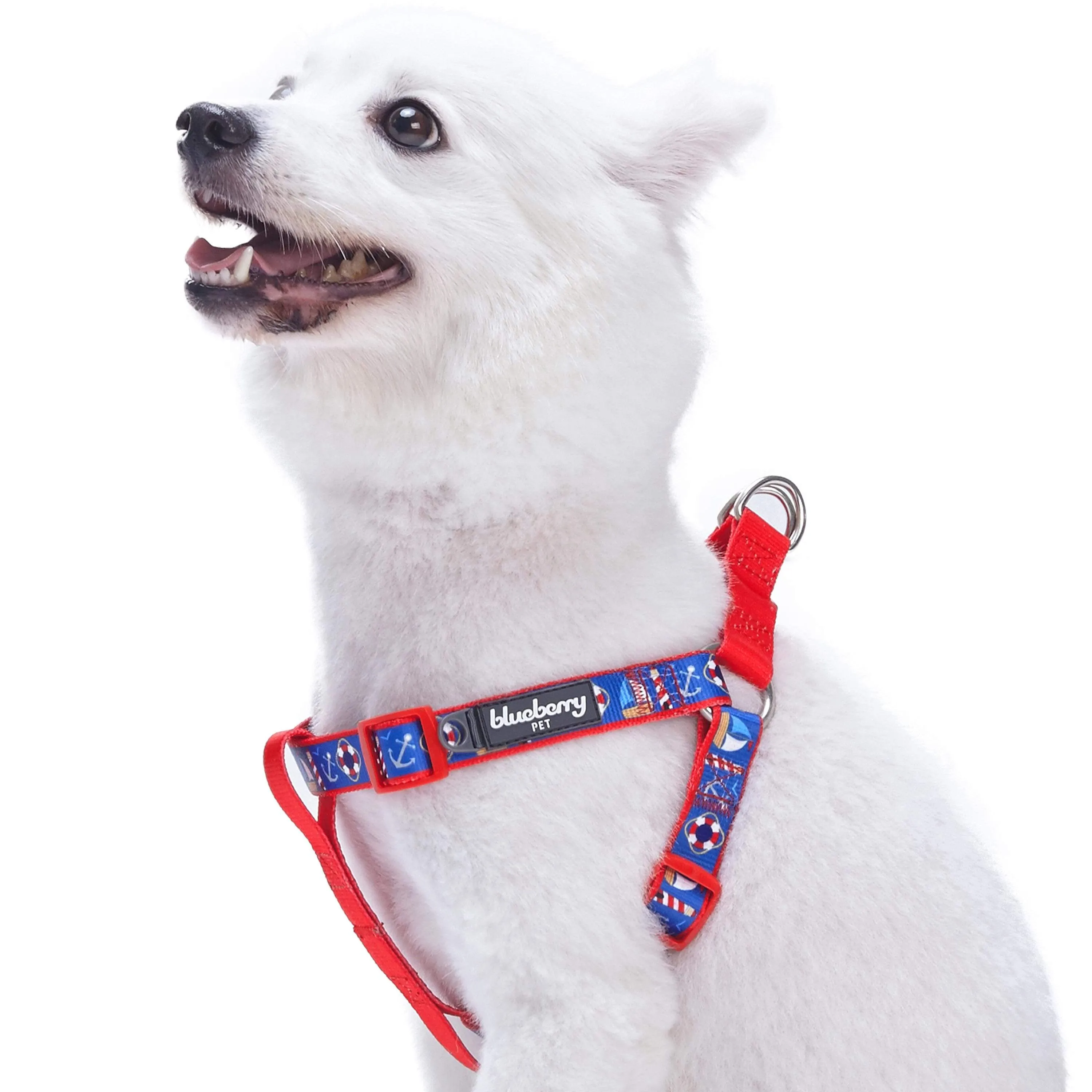 Nautical Dog Harnesses Anchors Sailboat Beach Navy Blue Pet Harness Bon Voyage Sea Lover Harness for S M L Pets