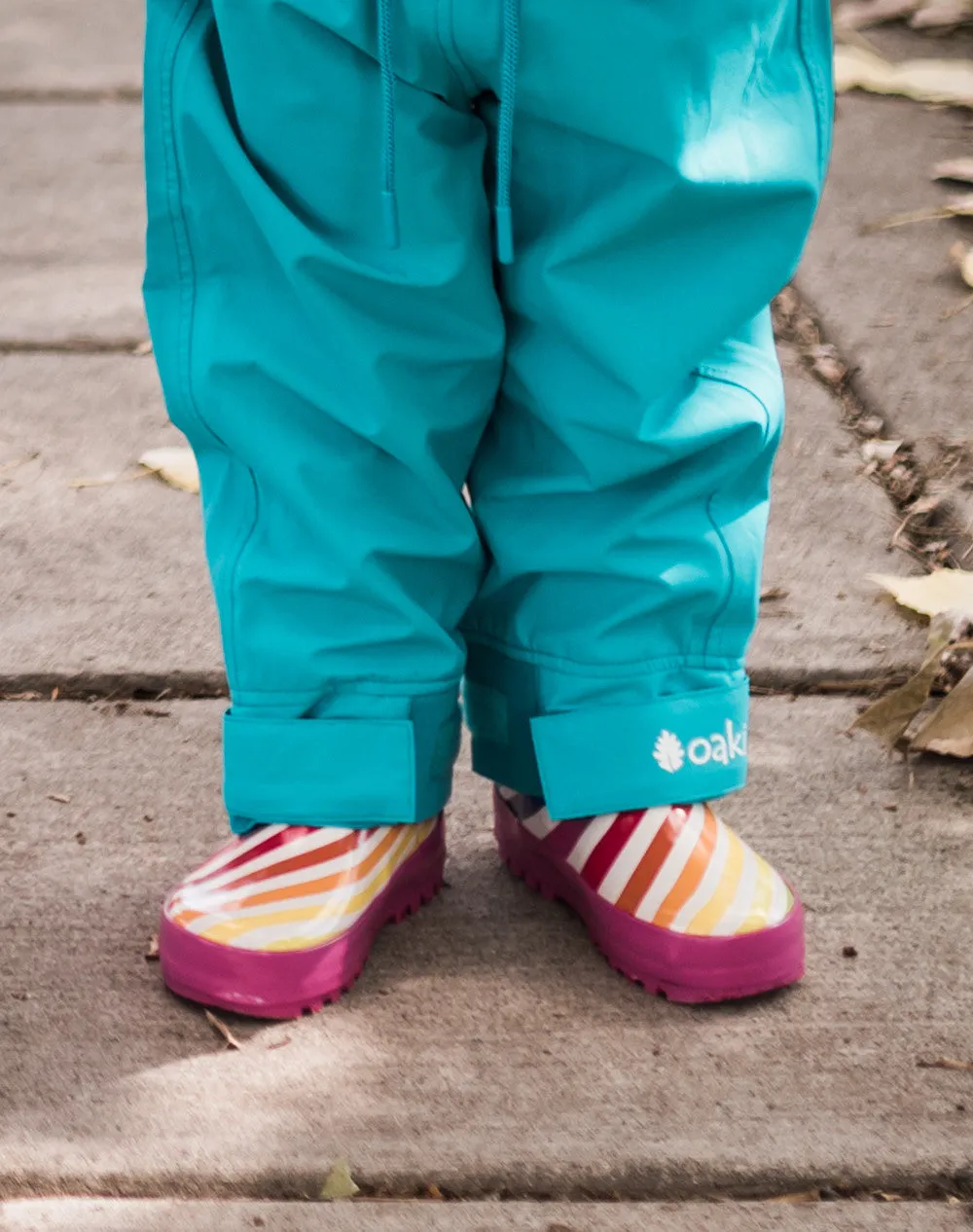 OAKIWEAR KIDS’ TRAIL II RAIN PANTS, GLACIER BLUE