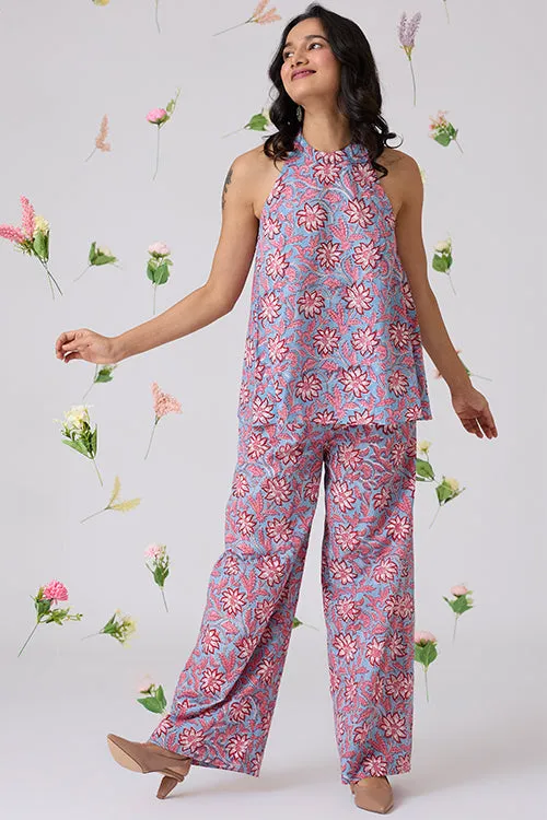 Okhai "Marabella" Handblock Printed Pure Cotton Halter Top