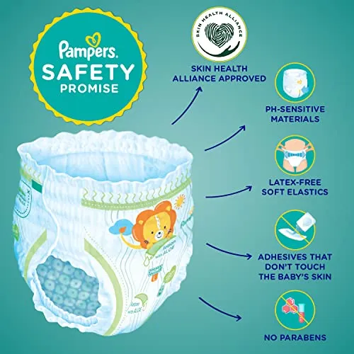 Pampers All round Protection Pants, Medium size baby diapers (MD) 42 Count, Anti Rash diapers, Lotion with Aloe Vera