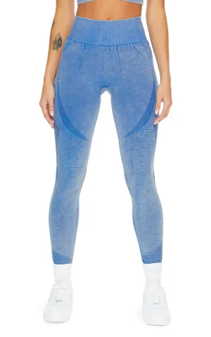 Ride or Die Seamless Moto High-Waist Leggings | Powerwash Medium Blue