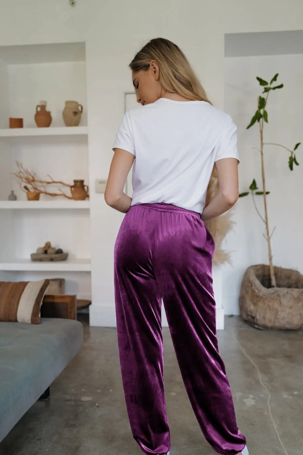 Sheer joggers with pockets - S to XL