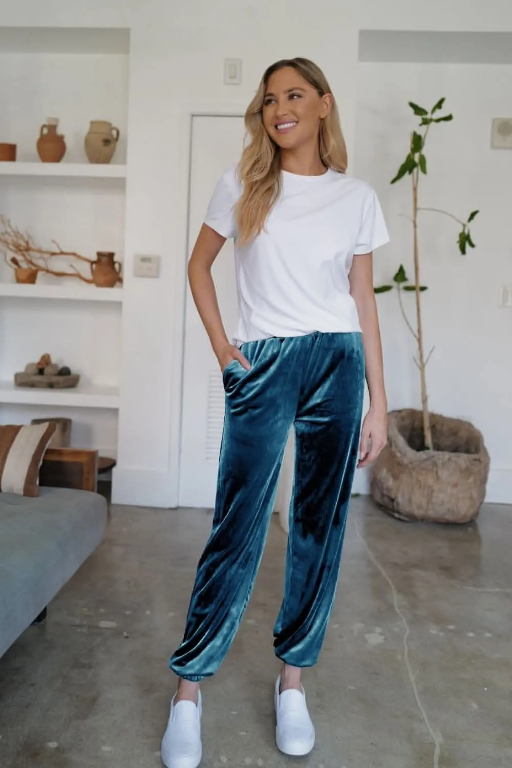 Sheer joggers with pockets - S to XL