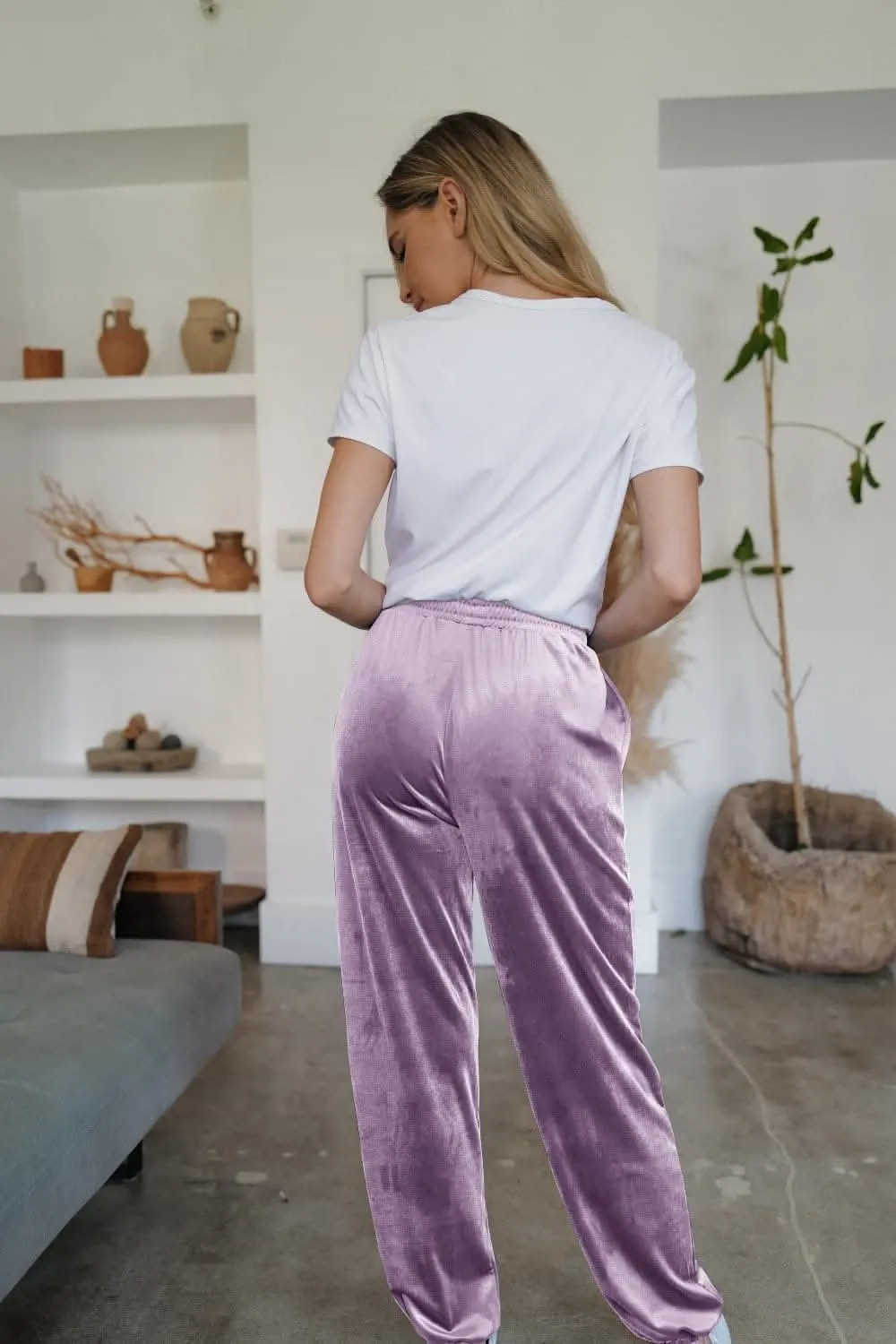 Sheer joggers with pockets - S to XL
