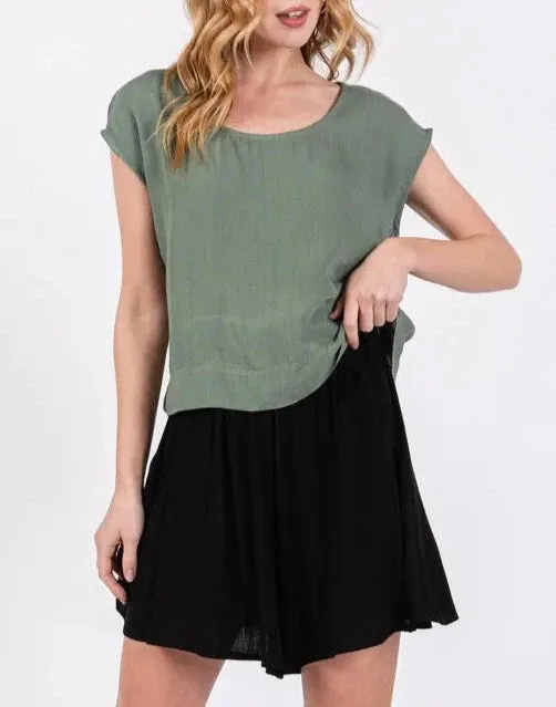 Simple Breeze Wide Leg Set With Twin Pockets (Assorted Colors)