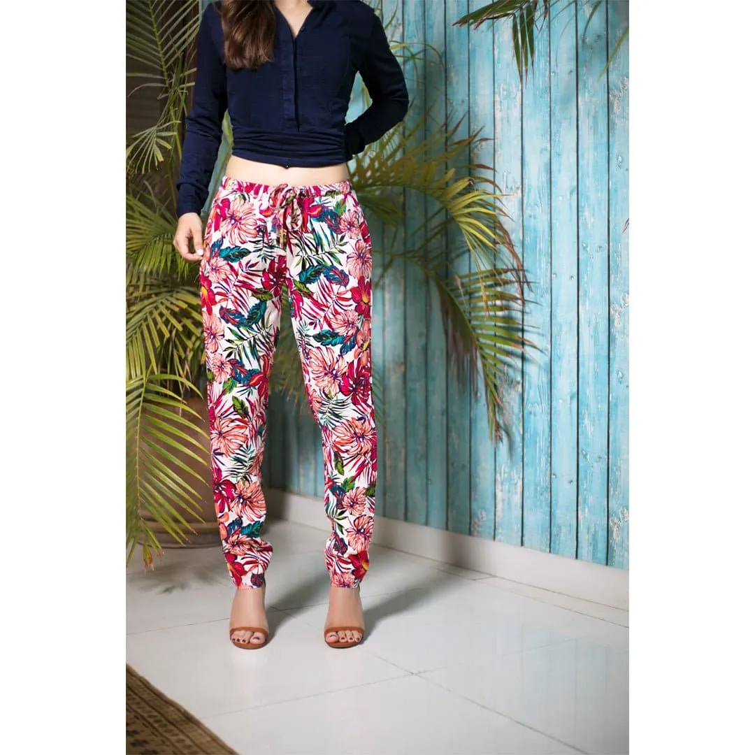 Simple Drawstring Pant in Potpourri Print